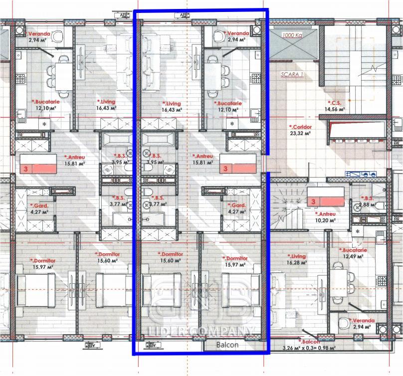 Apartament 3 camere