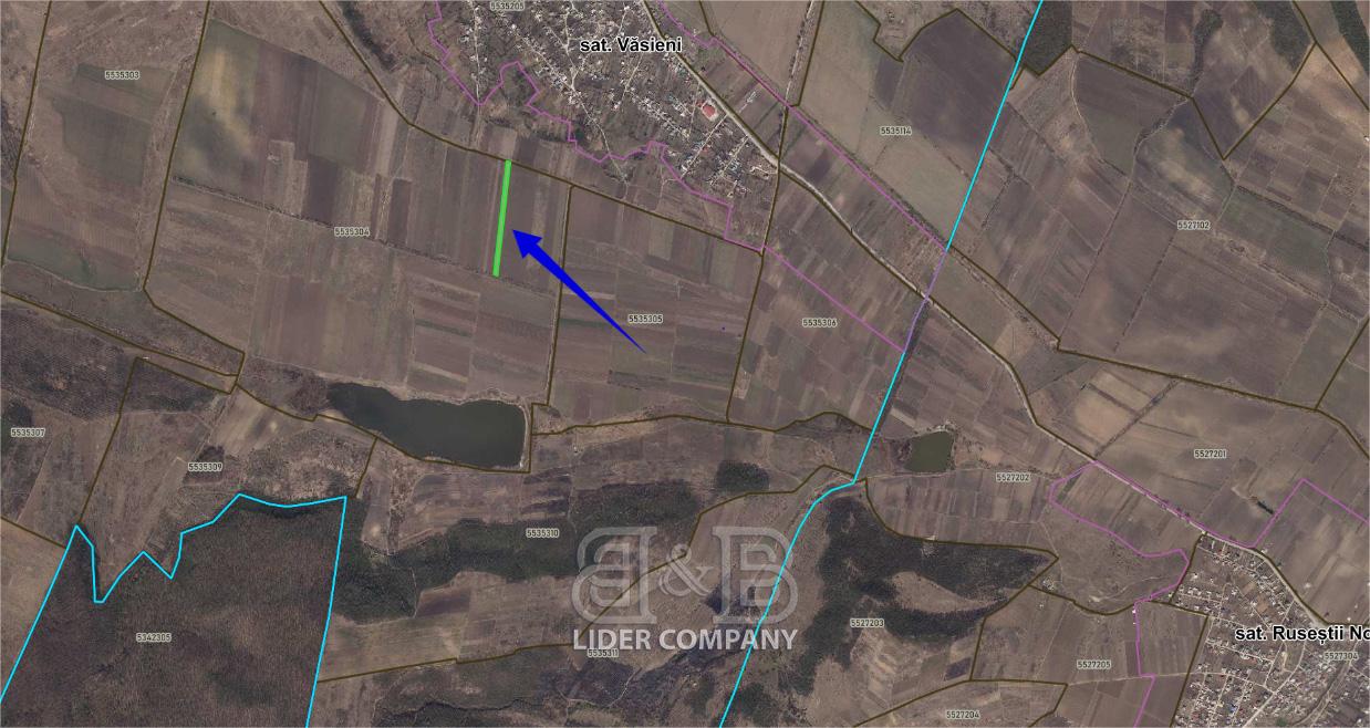 Teren agricol 55 ari de vânzare în Văsieni, Ialoveni – Zonă cu potențial ridicat