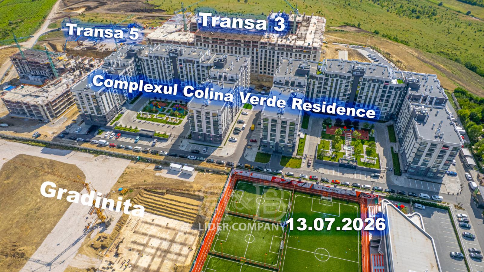 De vânzare apartament cu 3 camere - Colina Verde Tranșa 3, Durlești
